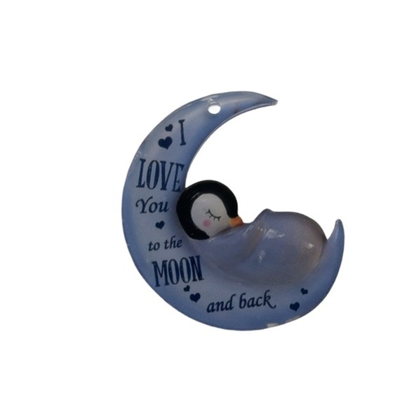 Whimsical Moon Penguin Car Pendant: Adorable Interior Charm! - Picture 3 of 4
